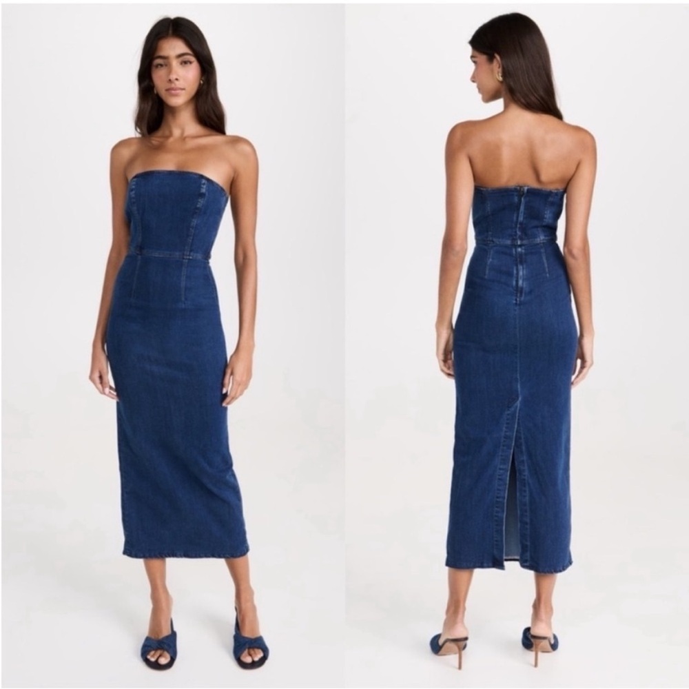 Reformation Eugenia Denim Midi Dress